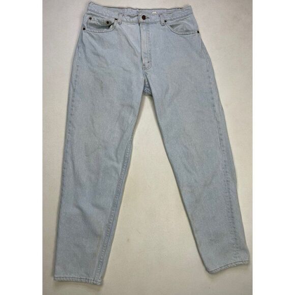 VINTAGE Levi's 550 Denim Jeans Men 33 X 31 Light Blue Tag Size 36 x 32 USA 90s - Picture 1 of 12